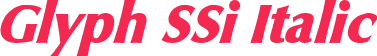 Glyph SSi Italic